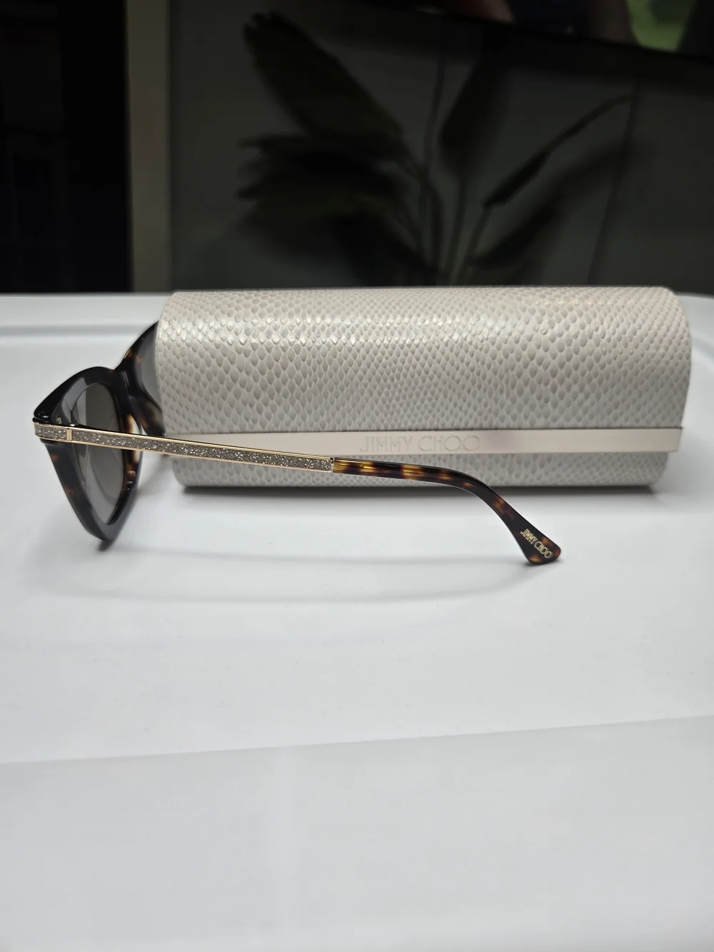 Jimmy Choo Tortoiseshell Square Sunglasses - Brown Lenses